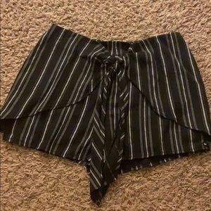 she + sky striped shorts